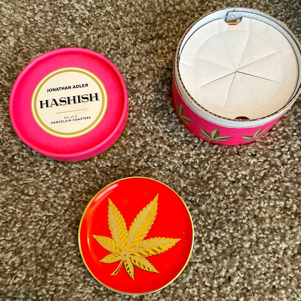Jonathan Adler Hashish Porcelain Coasters